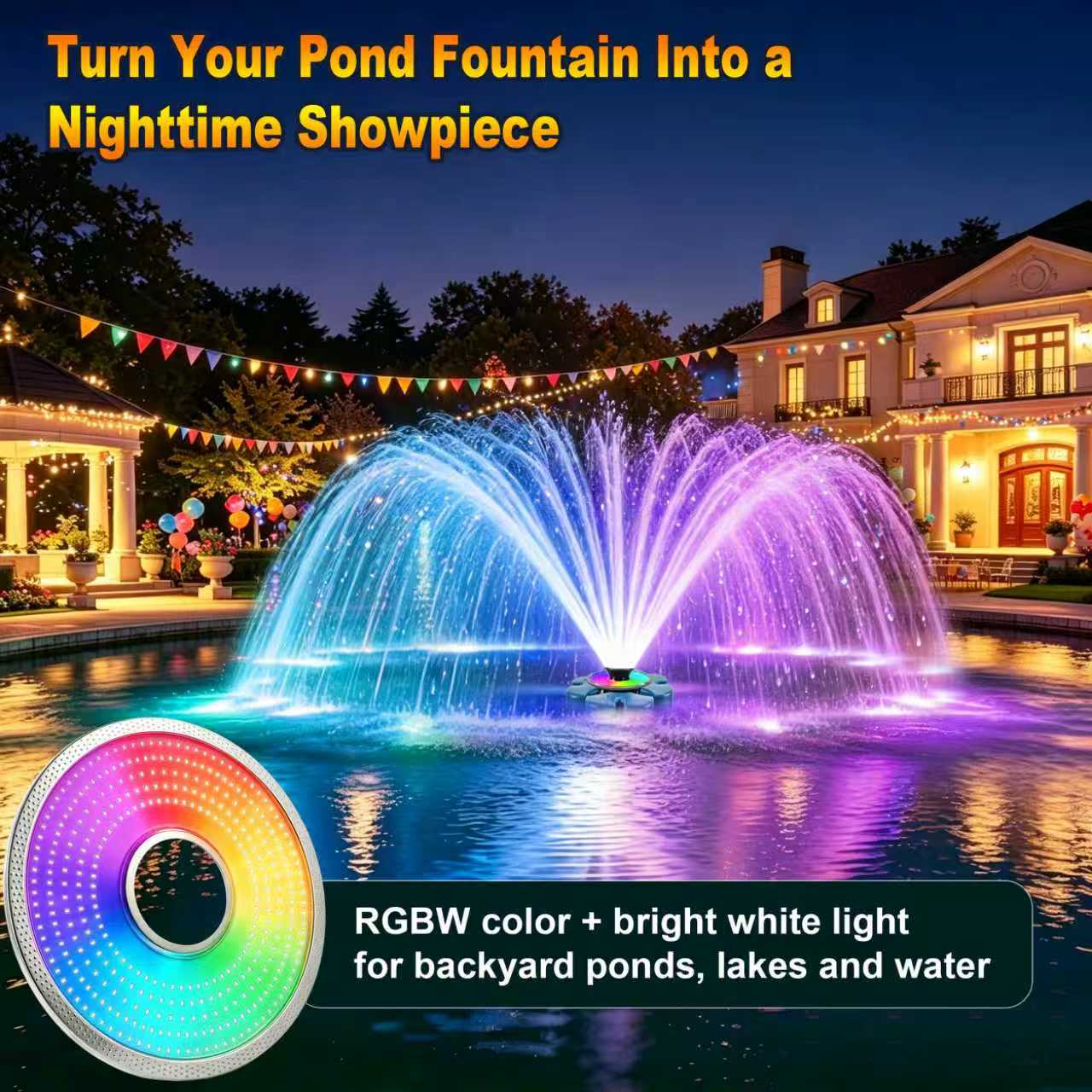 RELIY 50W RGBW Fountain Light Upgrade Kit for Pond Fountains--Pre Sale ( Delivery by end of August )Pre sale ends and resumes at $250