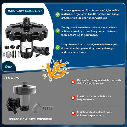 B+ Type.RELIY Pond Fountain｜7-Day Fast Delivery
